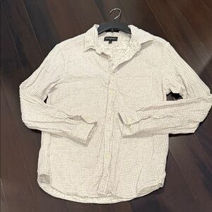 Banana Republic Light Beige Plaid Shirt